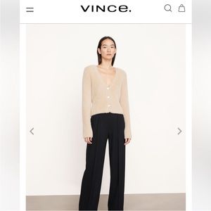 Vince eyelash v-neck cardigan (camel color)
